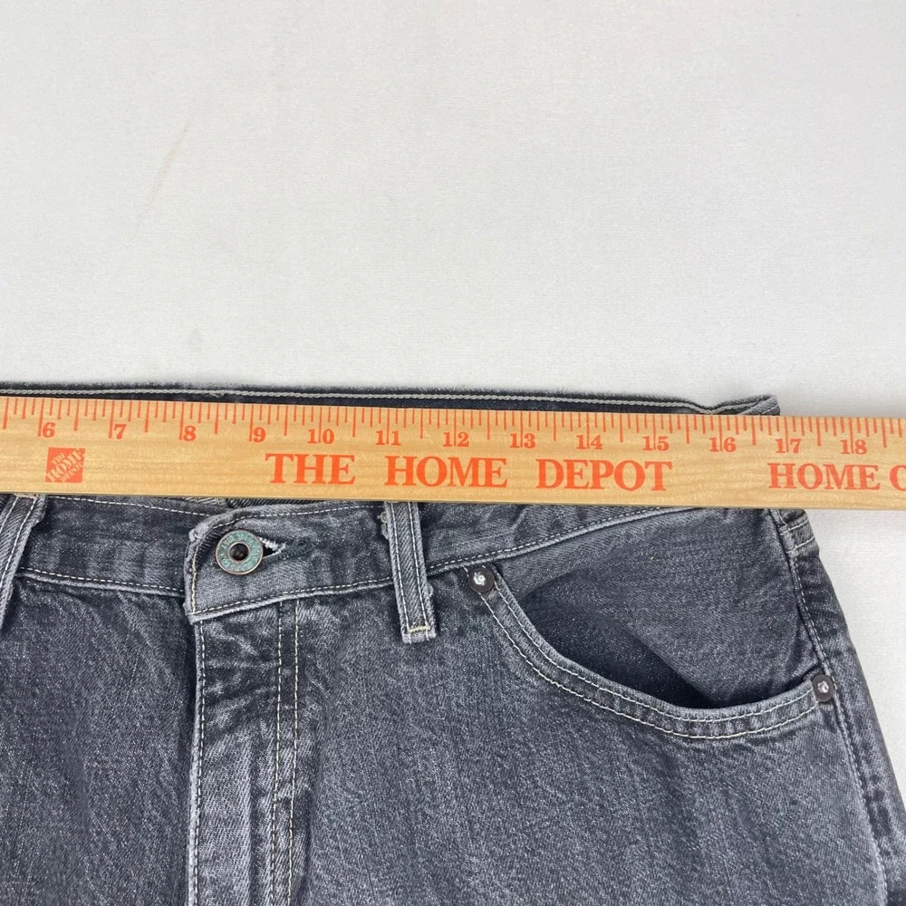 Polo Jeans Co Ralph Lauren Mens 36x30 Faded Black Straight Leg Denim Jeans